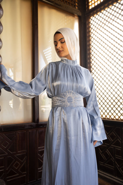 "Soleil” dress in baby blue
