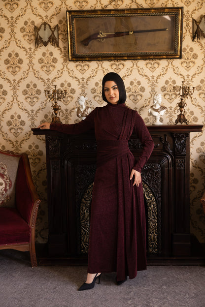 "Elen” dress in burgundy [PRE-ORDER]