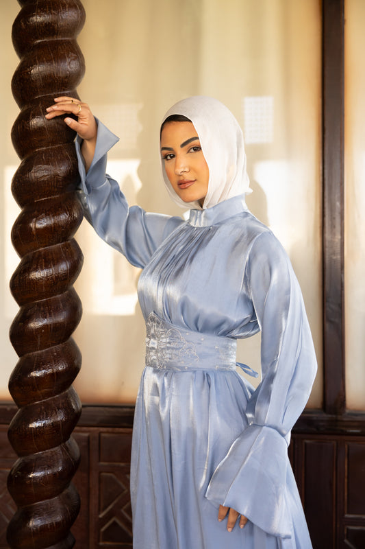 "Soleil” dress in baby blue