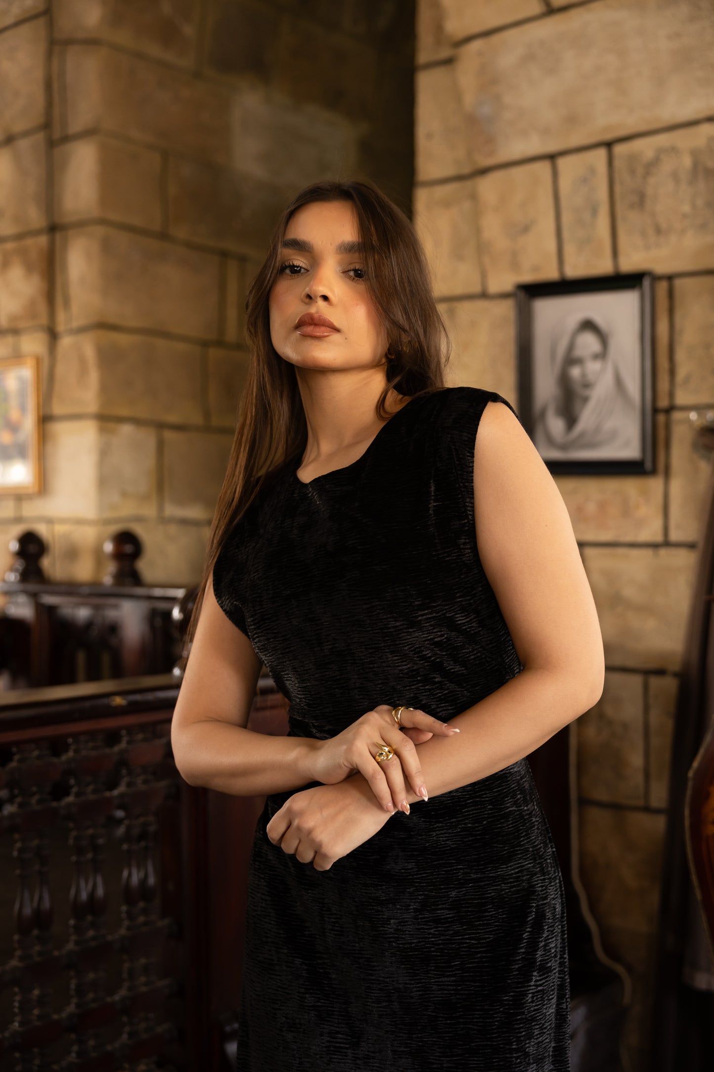 "Leen" Basic Dress in Black