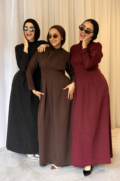 Bella Luxe Dress in Burgundy