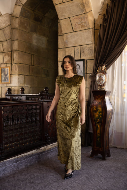 "Leen" Basic Dress in Olive