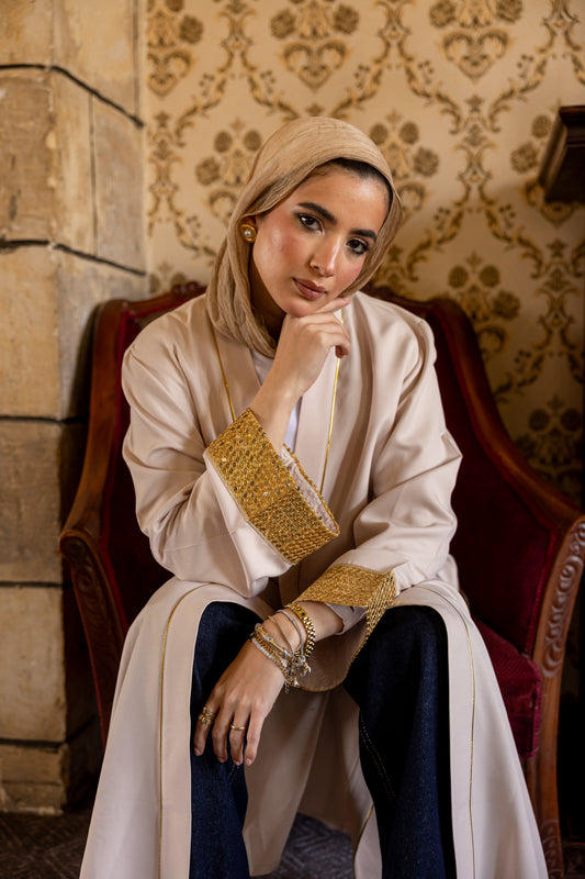 "Nour" Kaftan in Beige