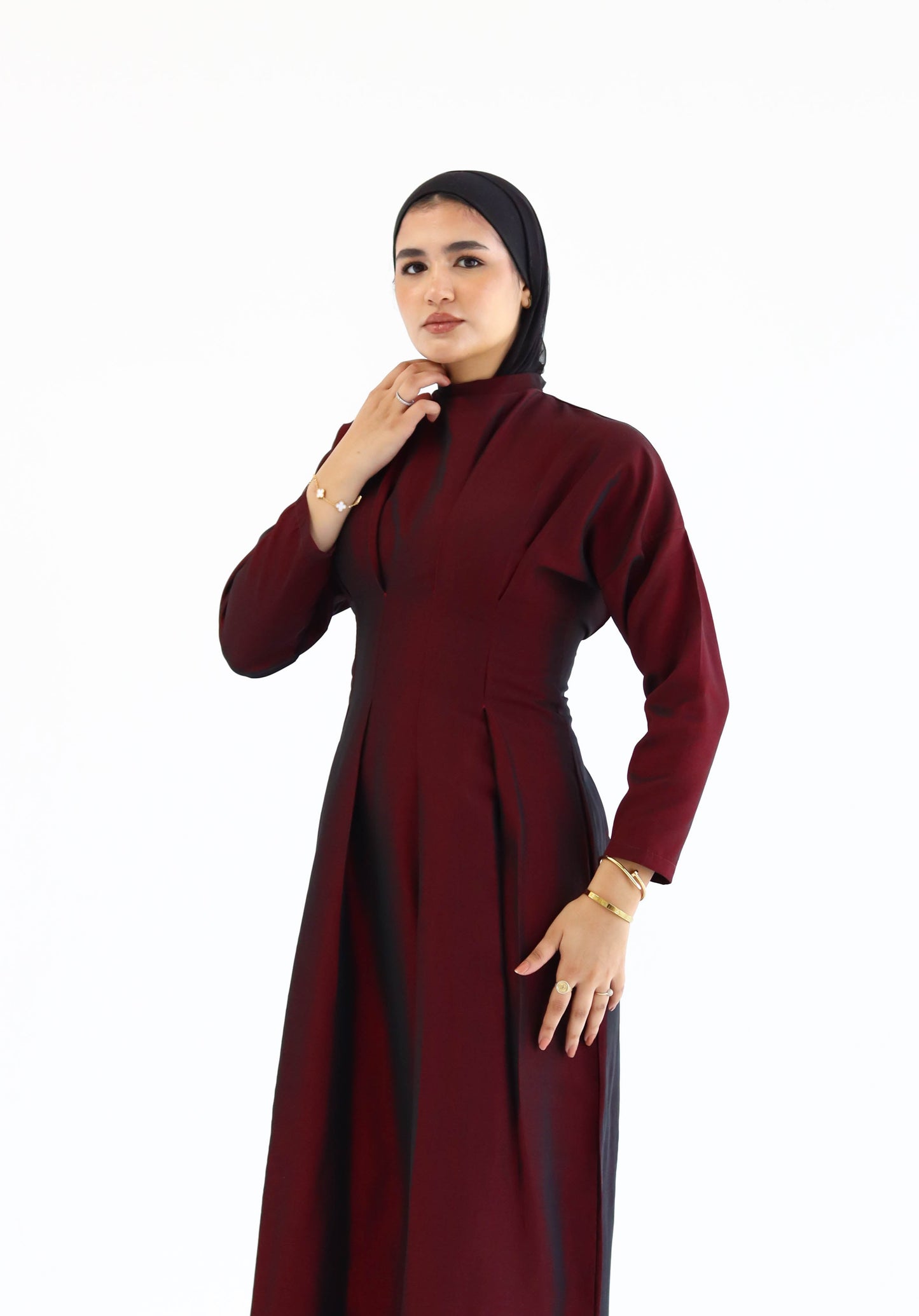 Bella Charm Dress in burgundy