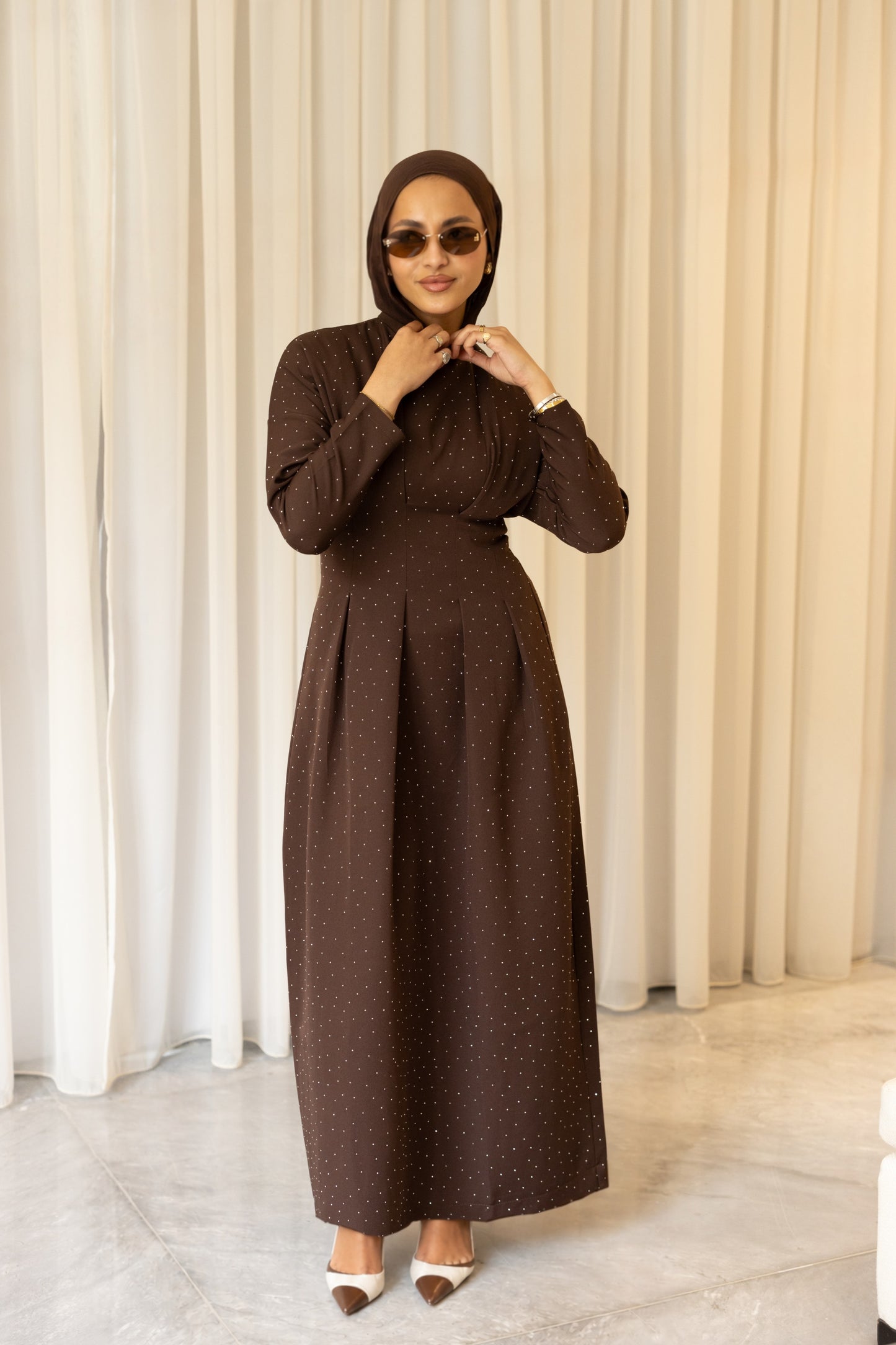 Bella Luxe Dress in Brown