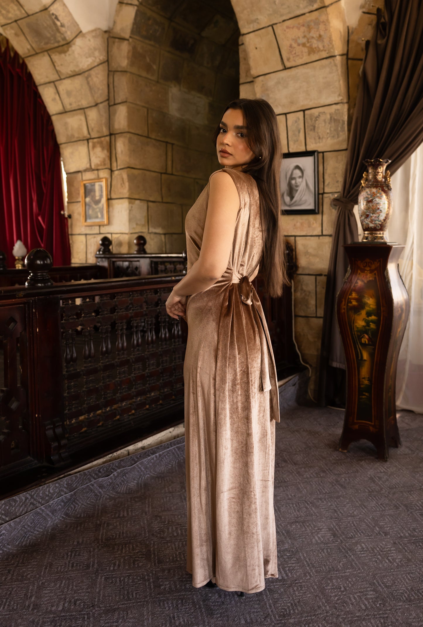 "Leen" Basic Dress in Cafe