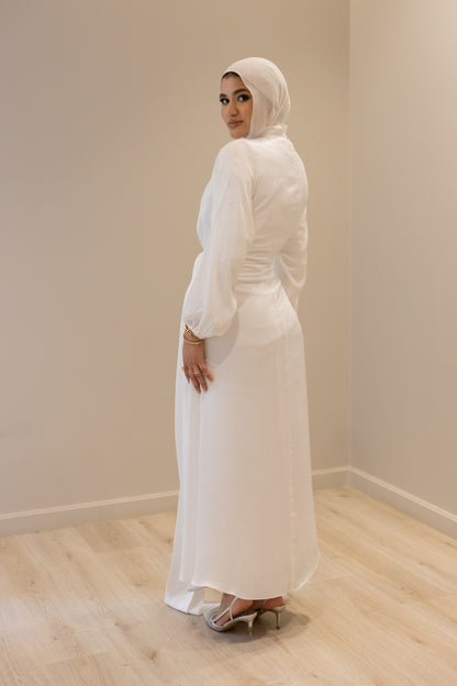 "SOLA” dress in white