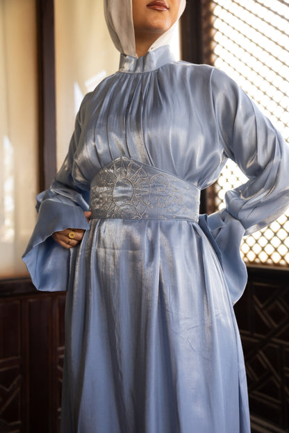 "Soleil” dress in baby blue