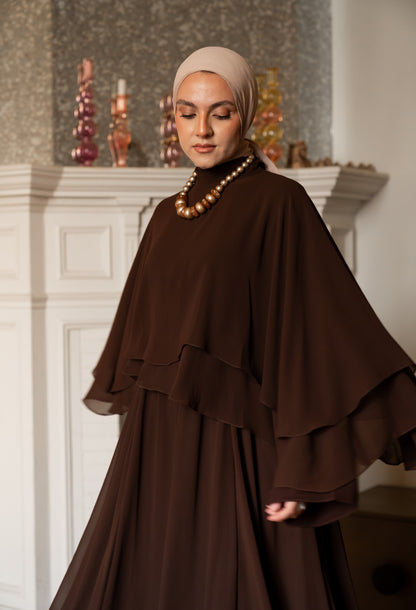 "Serena” dress in brown