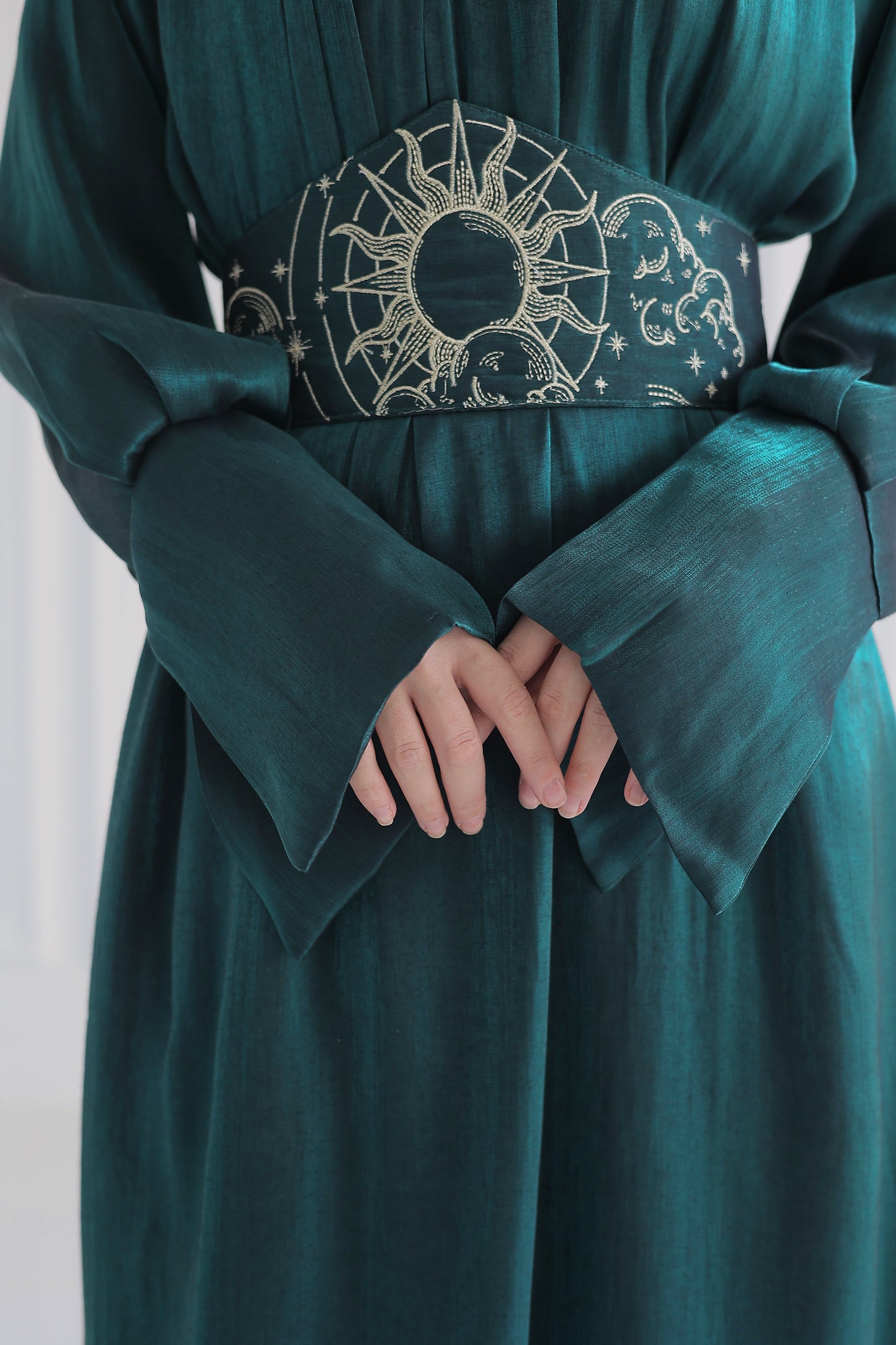 “Soleil” dress in Emerald