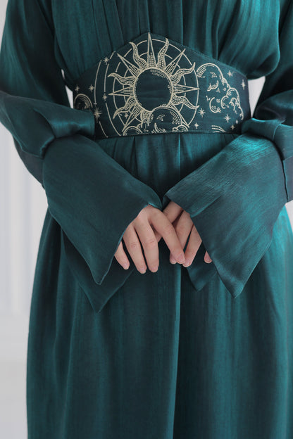 “Soleil” dress in Emerald