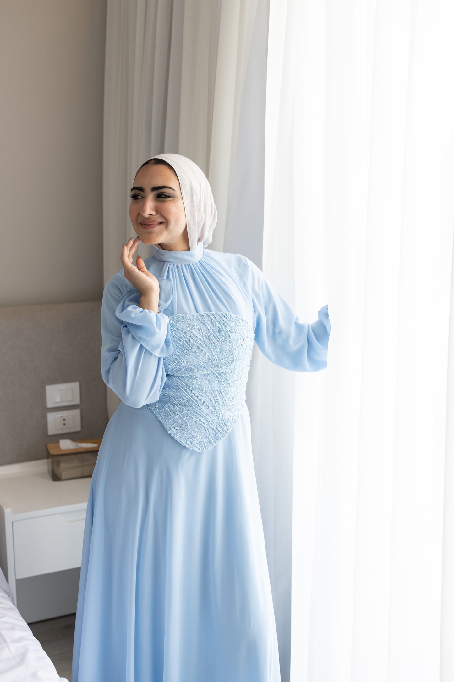 "Mila” dress in Baby Blue