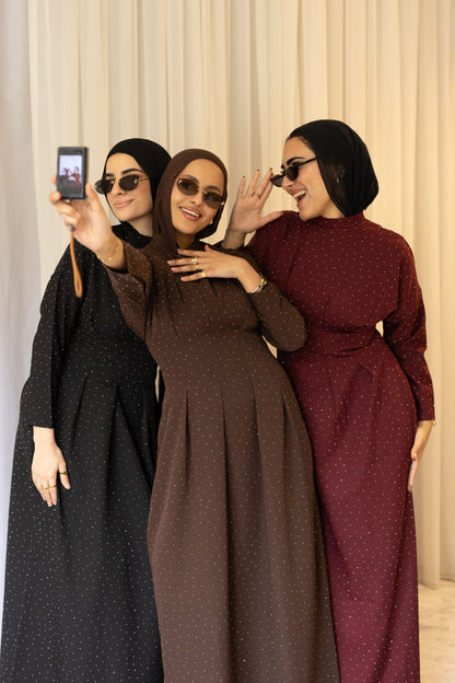 Bella Luxe Dress in Brown
