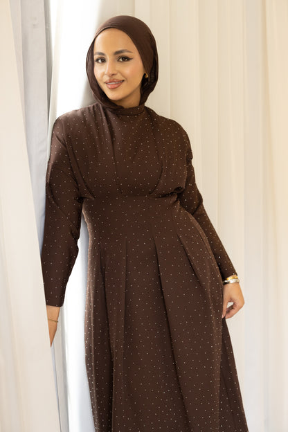 Bella Luxe Dress in Brown