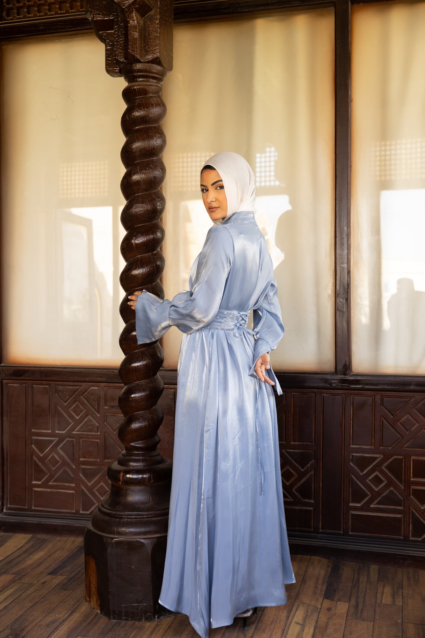 "Soleil” dress in baby blue