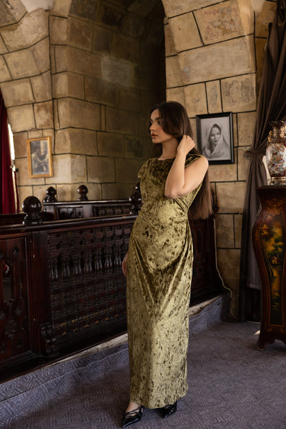 "Leen" Basic Dress in Olive