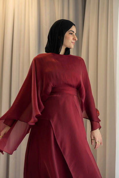 "Sofi” dress in burgundy