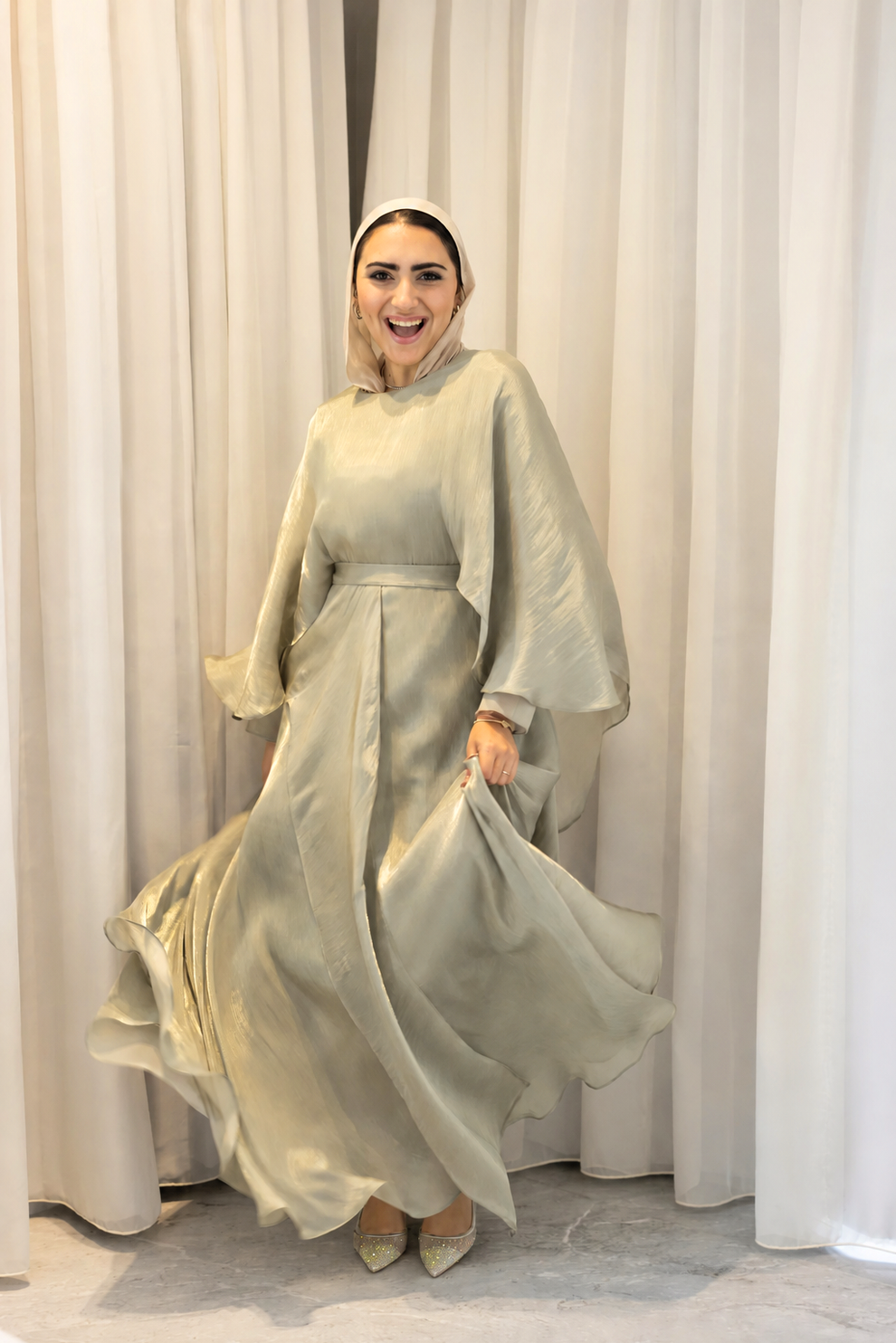 "Sofi” dress in olive