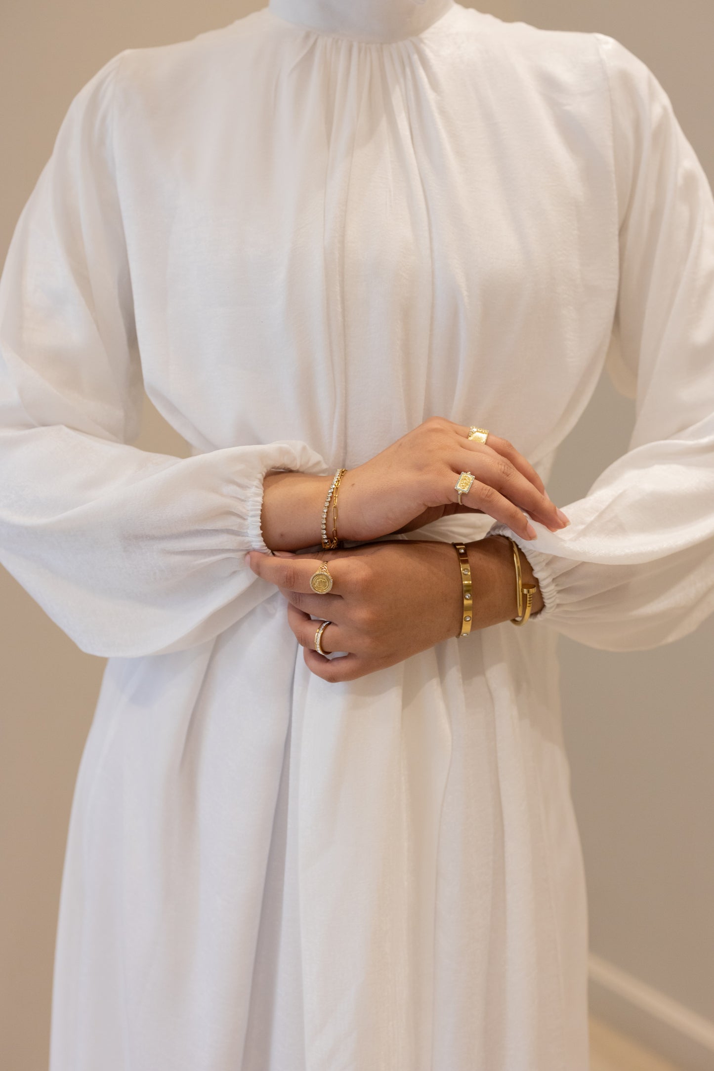 "SOLA” dress in white