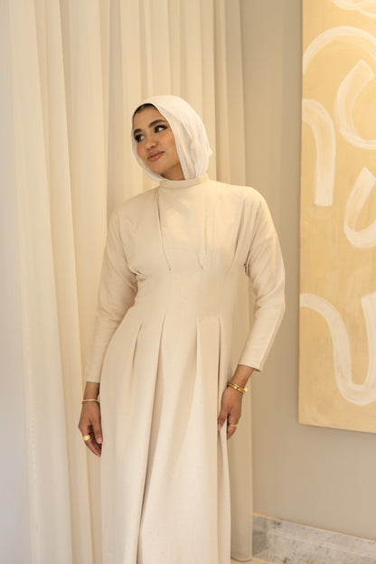 Bella Luxe Dress in Beige