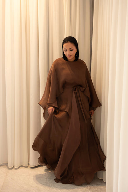 "Sofi” dress in brown [PRE-ORDER]