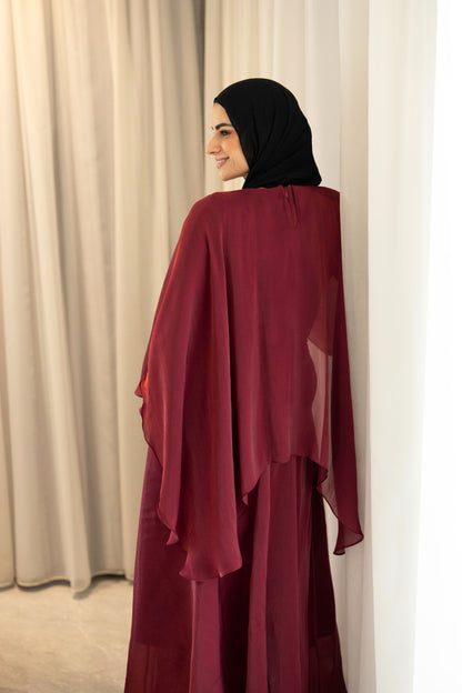 "Sofi” dress in burgundy