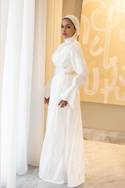 "Soleil” dress in white